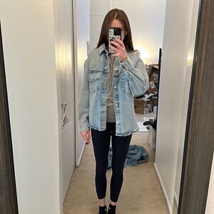 Zara New Denim Shirt Jacket XS